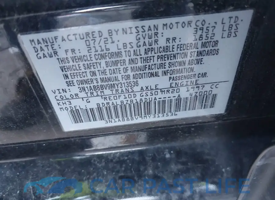 3N1AB8BV9MY313536# 9