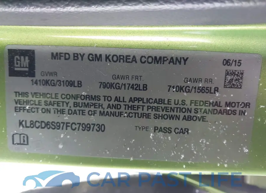 KL8CD6S97FC799730# 9