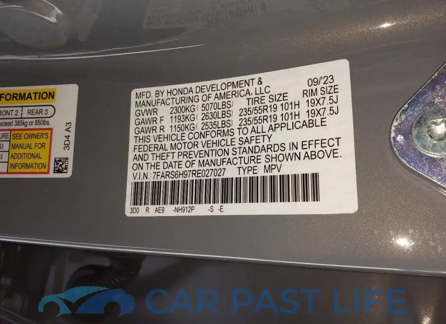 7FARS6H97RE027027# 9
