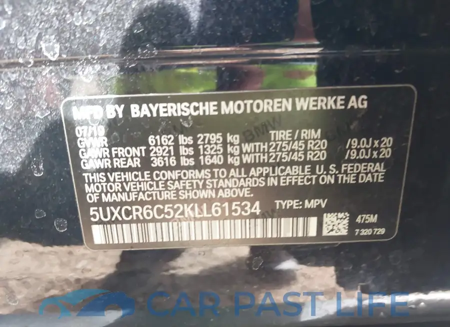 5UXCR6C52KLL61534# 9