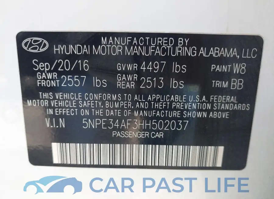 5NPE34AF3HH502037# 9