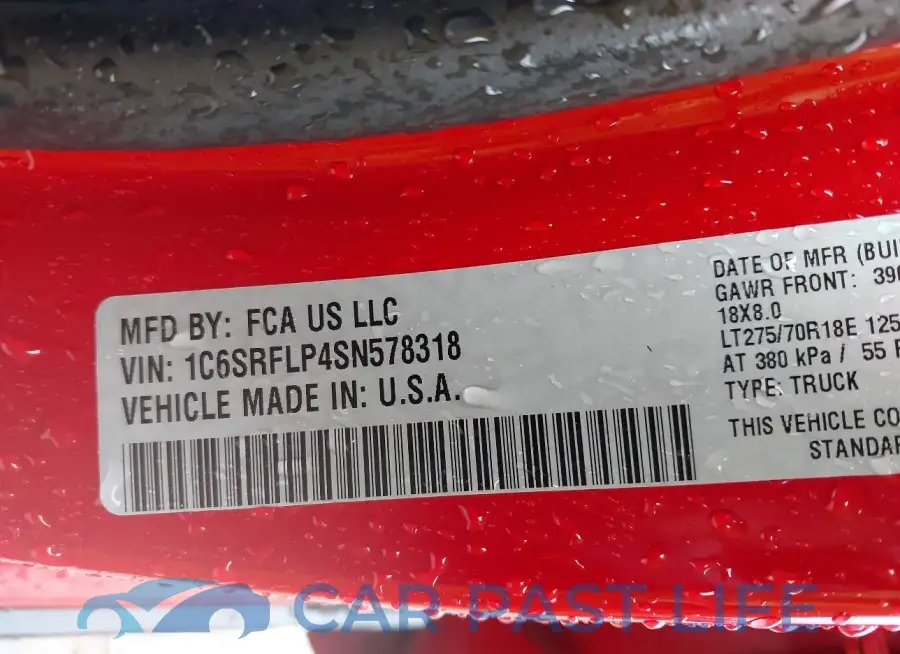 1C6SRFLP4SN578318# 9