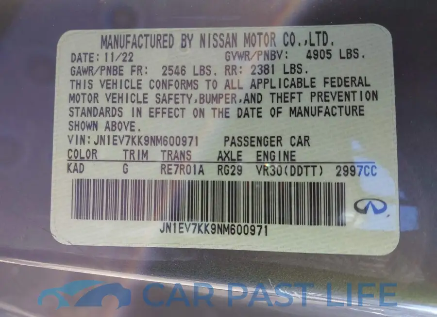 JN1EV7KK9NM600971# 9