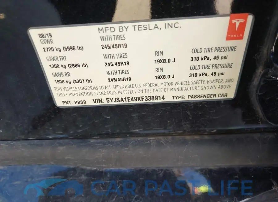 5YJSA1E49KF338914# 9