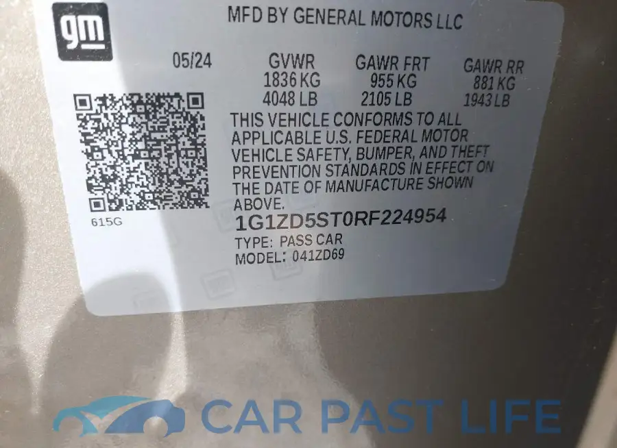 1G1ZD5ST0RF224954# 9