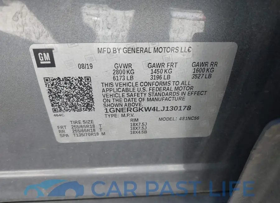 1GNERGKW4LJ130178# 9