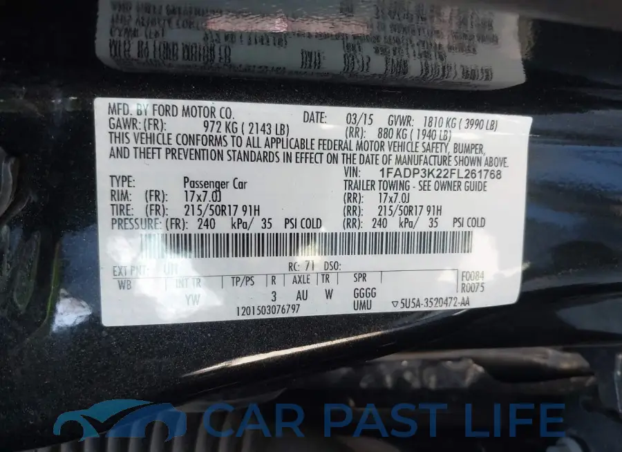 1FADP3K22FL261768# 9