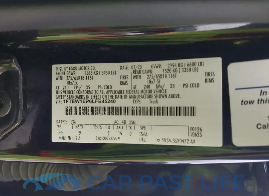 1FTEW1EP6LFB45240# 9