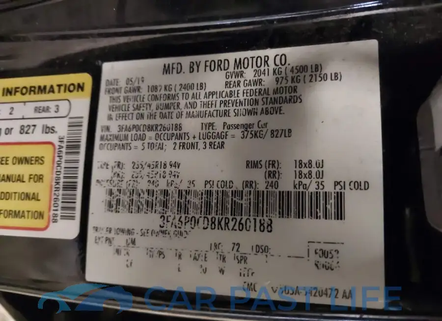 3FA6P0CD8KR260188# 9