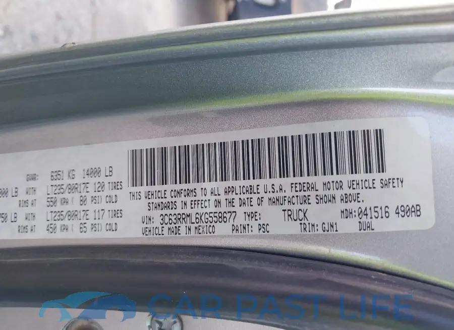 3C63RRML6KG558677# 9