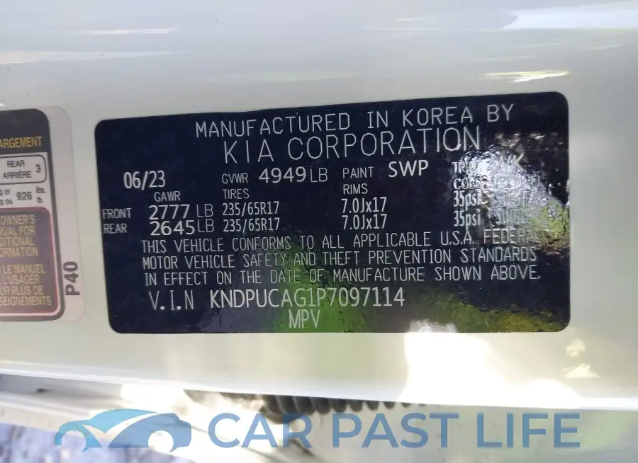 KNDPUCAG1P7097114# 9