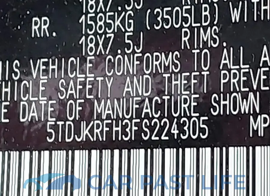 5TDJKRFH3FS224305# 9