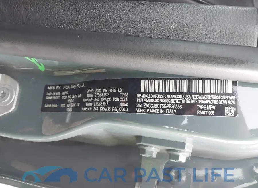 ZACCJBCT5GPE26556# 9