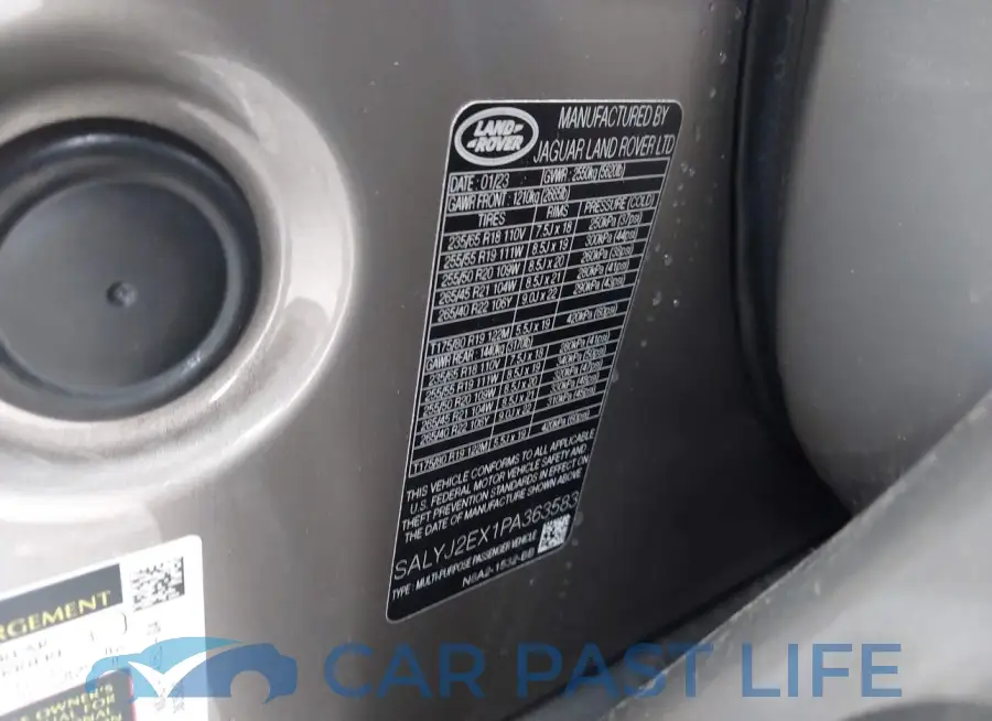 SALYJ2EX1PA363583# 9
