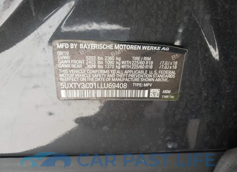 5UXTY3C01LLU69408# 9