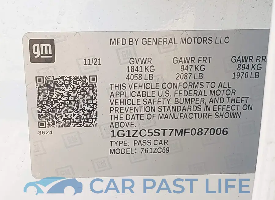 1G1ZC5ST7MF087006# 9