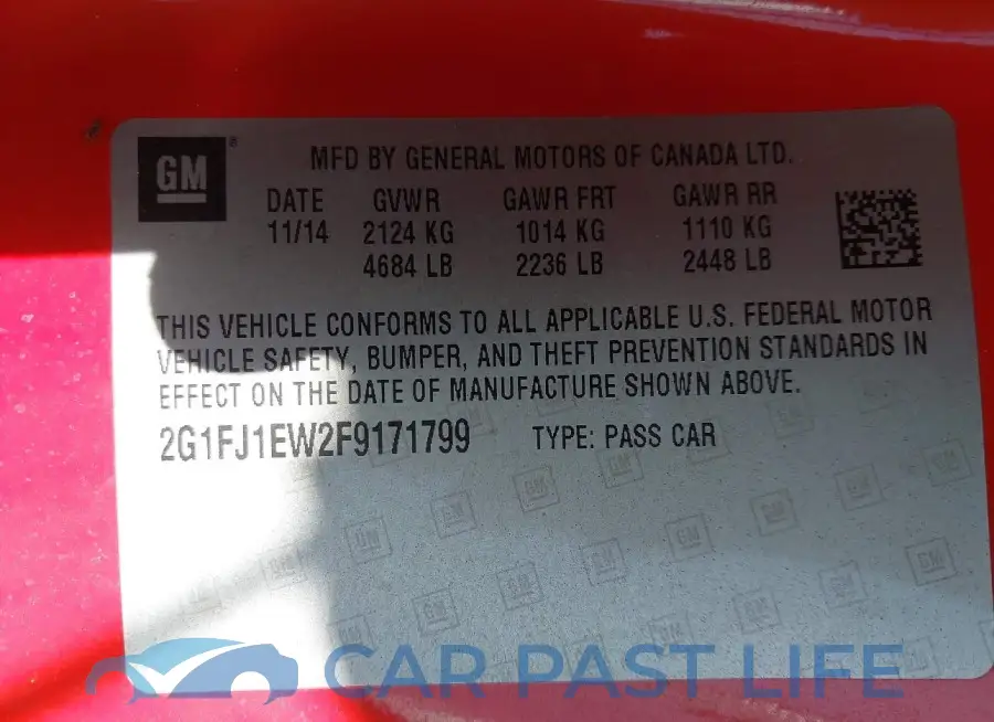 2G1FJ1EW2F9171799# 9