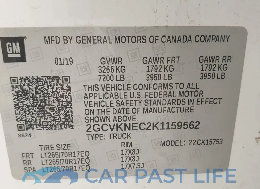 2GCVKNEC2K1159562# 9