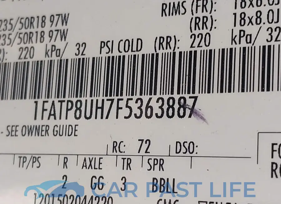 1FATP8UH7F5363887# 9