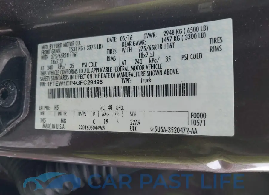 1FTEW1EP4GFC29496# 9