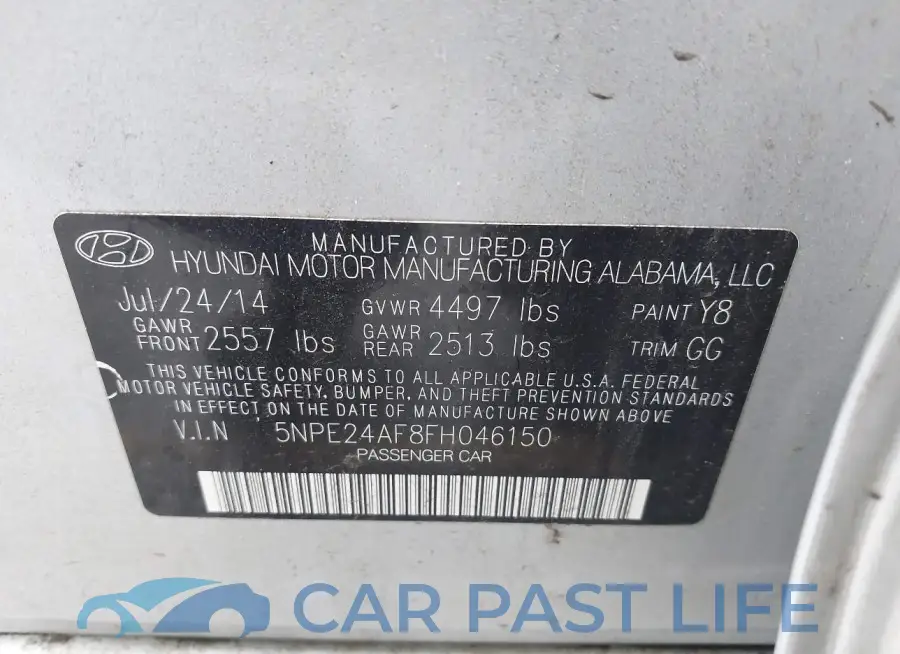 5NPE24AF8FH046150# 9