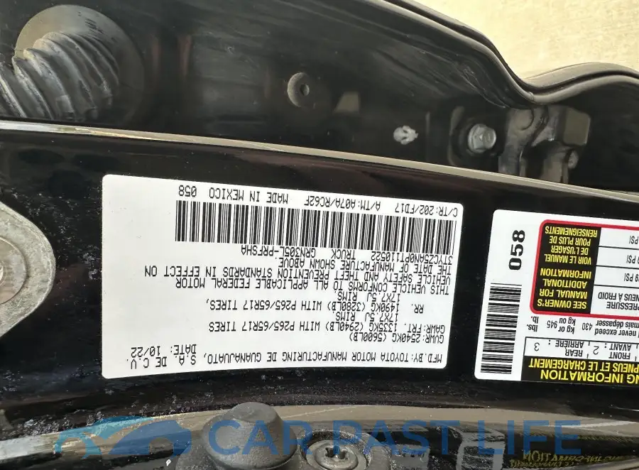 3TYCZ5AN0PT110522# 9