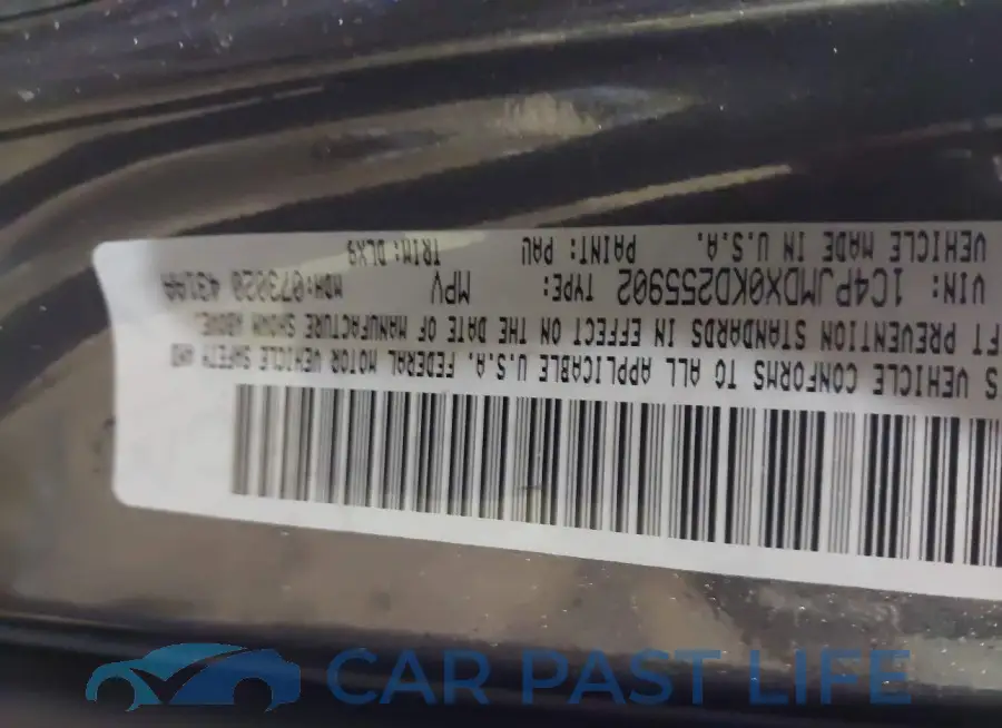 1C4PJMDX0KD255902# 9