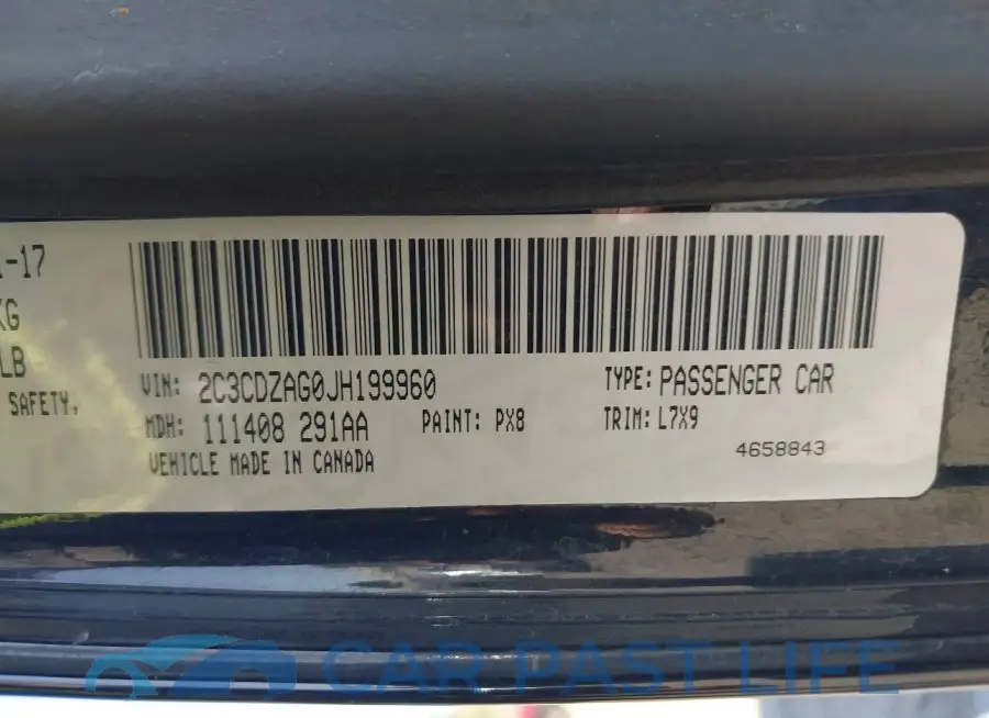 2C3CDZAG0JH199960# 9