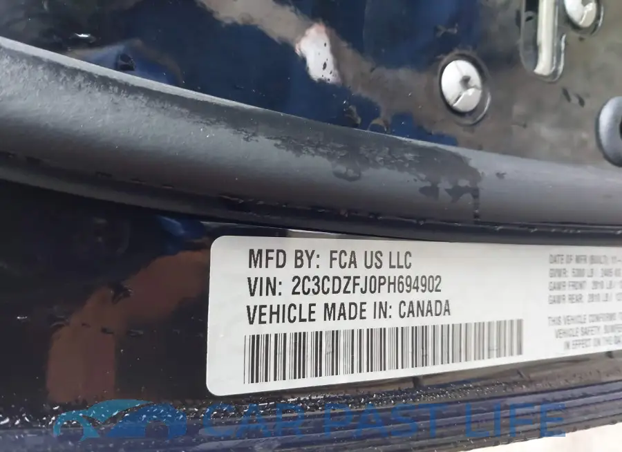 2C3CDZFJ0PH694902# 9