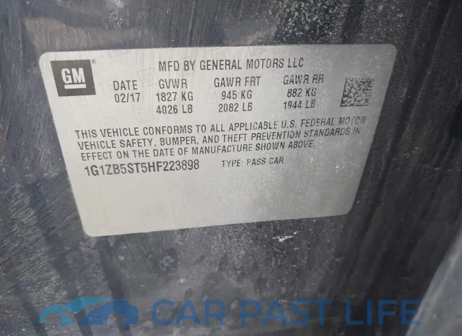 1G1ZB5ST5HF223898# 9
