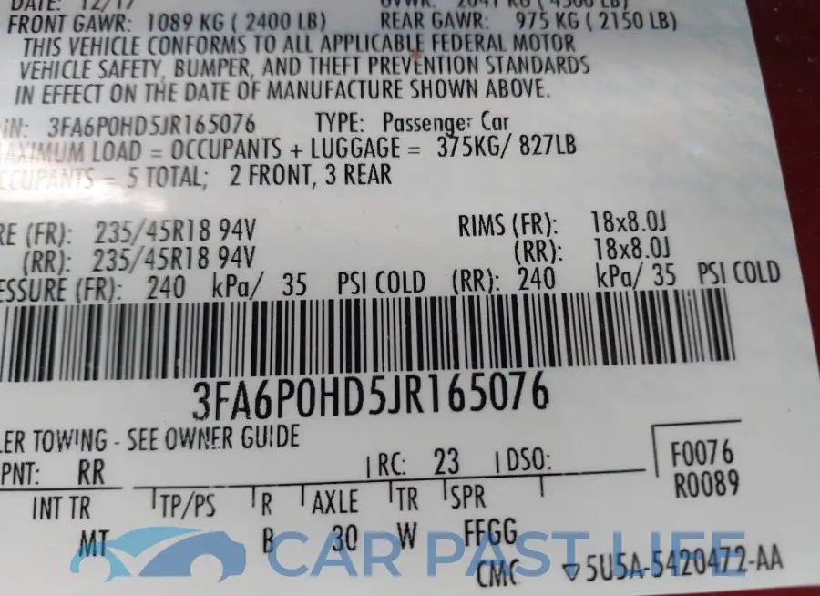 3FA6P0HD5JR165076# 9