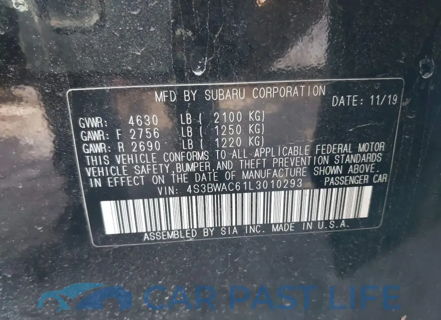 4S3BWAC61L3010293# 9