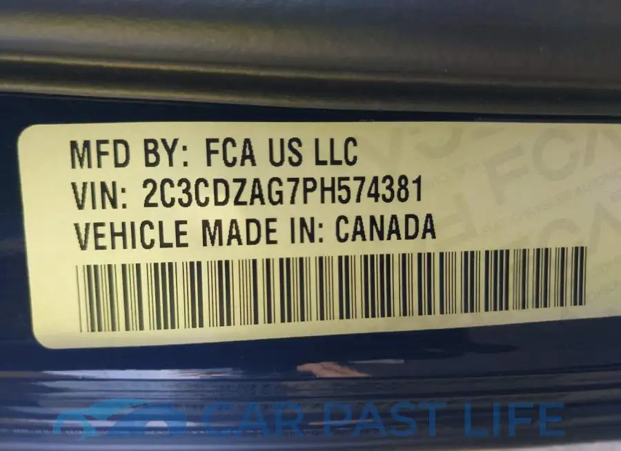 2C3CDZAG7PH574381# 9