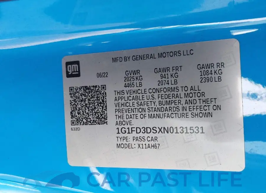 1G1FD3DSXN0131531# 9