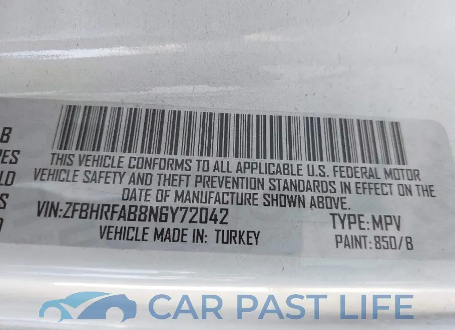 ZFBHRFAB8N6Y72042# 9