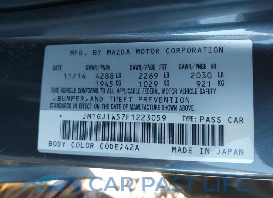 JM1GJ1W57F1223059# 9