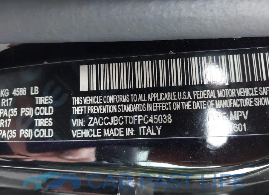 ZACCJBCT0FPC45038# 9