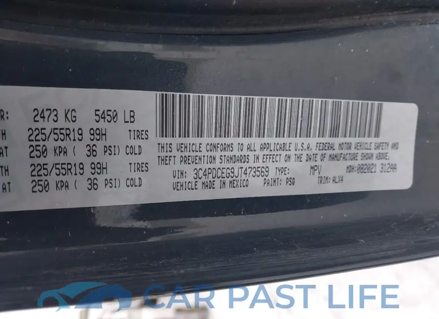 3C4PDCEG9JT473569# 9