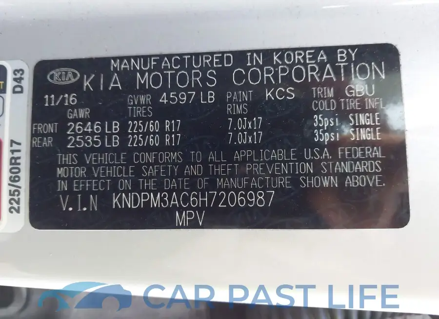 KNDPM3AC6H7206987# 9