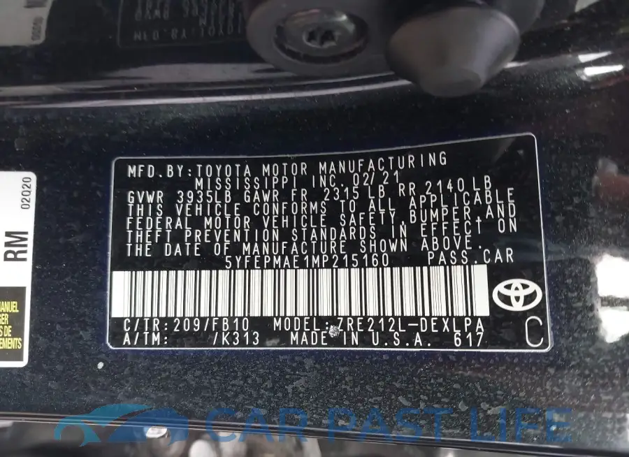 5YFEPMAE1MP215160# 9
