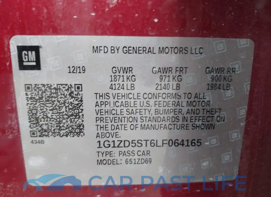1G1ZD5ST6LF064165# 9