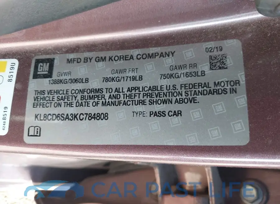 KL8CD6SA3KC784808# 9