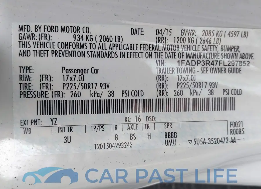 1FADP3R47FL297852# 9