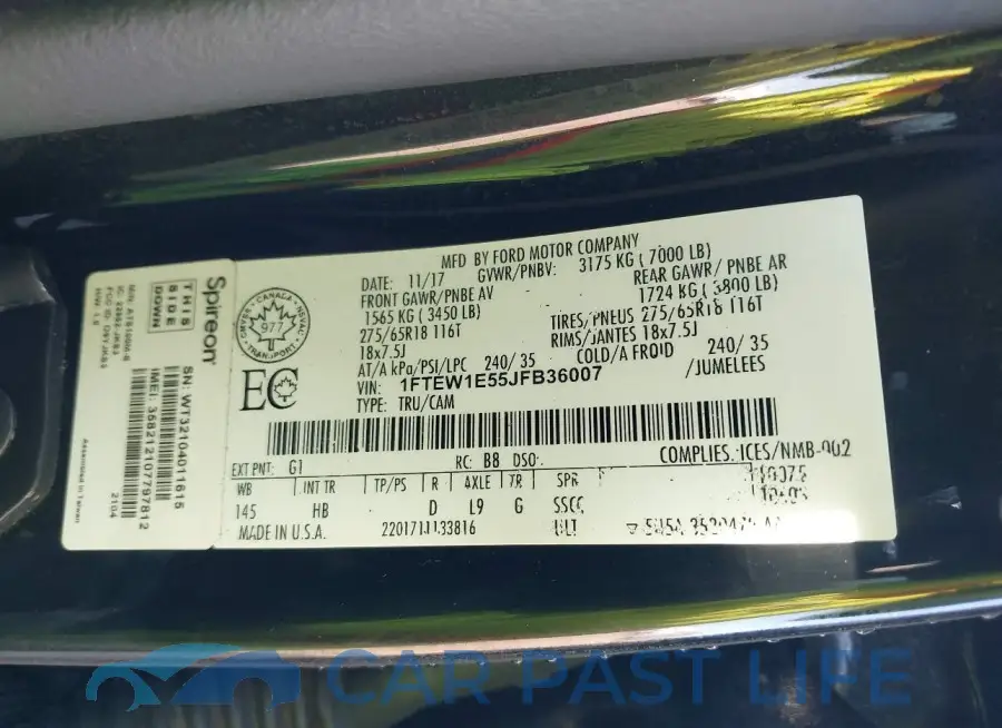 1FTEW1E55JFB36007# 9