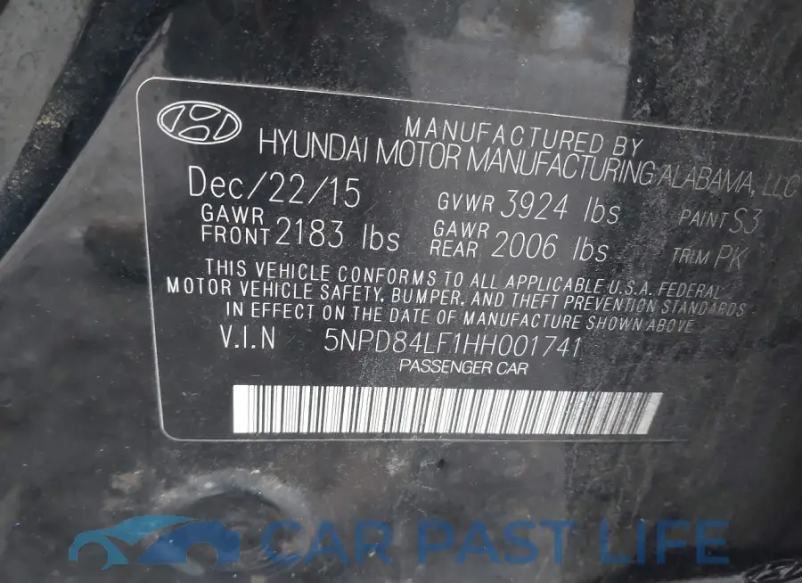 5NPD84LF1HH001741# 9