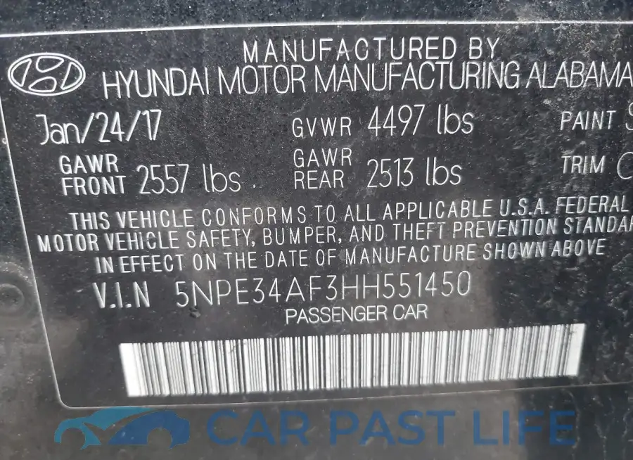 5NPE34AF3HH551450# 9