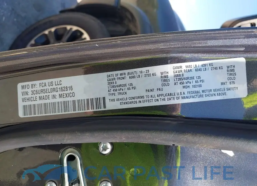 3C6UR5EL0RG162816# 9