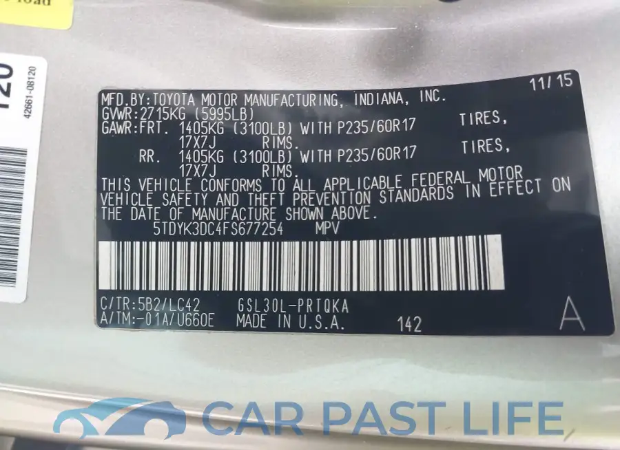 5TDYK3DC4FS677254# 9