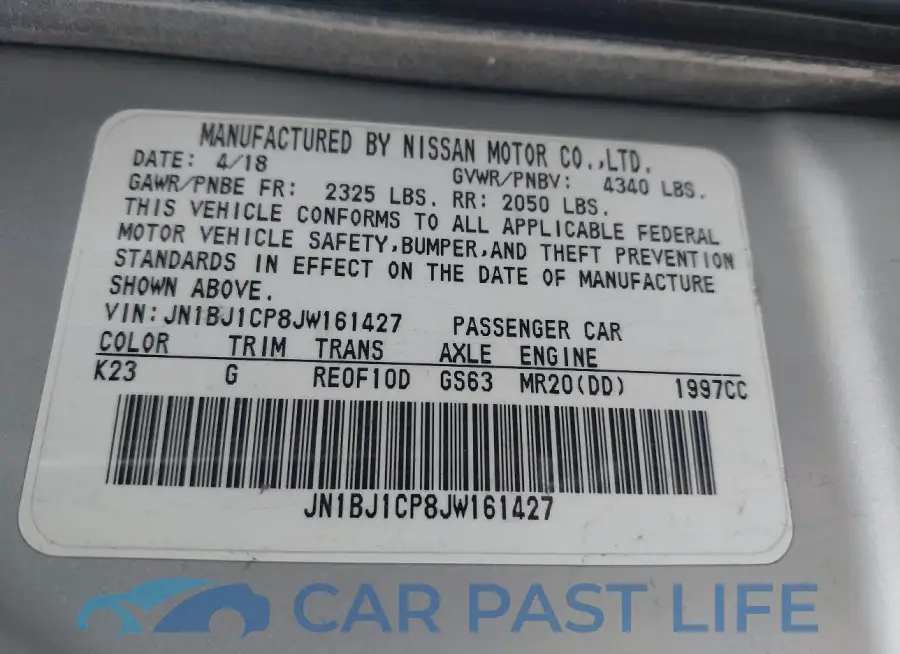 JN1BJ1CP8JW161427# 9