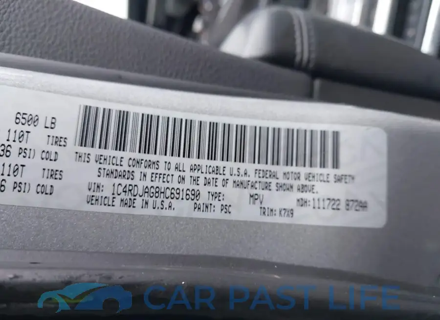 1C4RDJAG8HC691690# 9